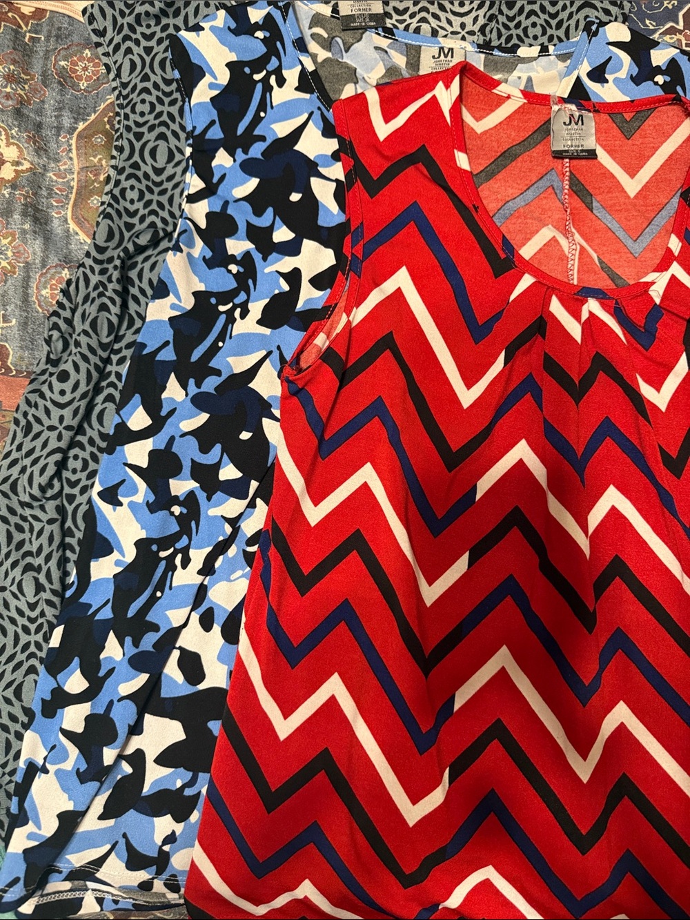 3 multi- color Sleeveless Women's Tops size XL /1X